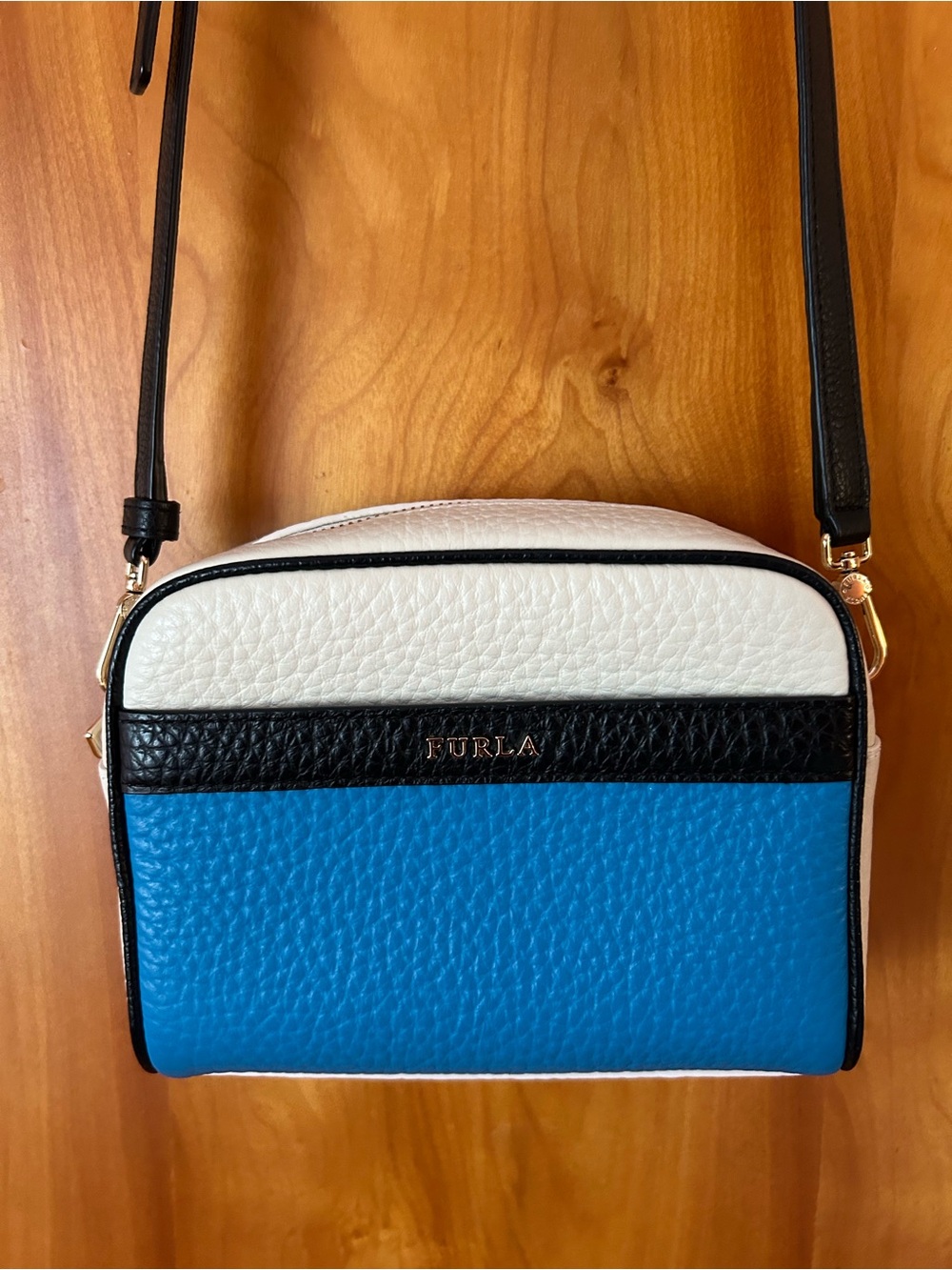 Furla Leather Color Block Crossbody Bag